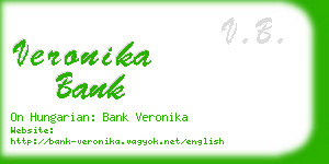 veronika bank business card